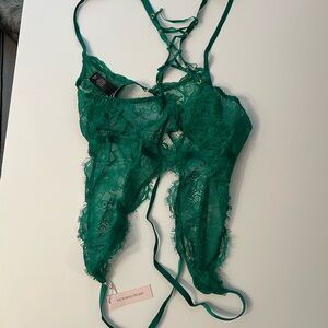 Victoria's Secret Green Lace Lingerie
